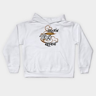 Coffee Teach Repeat Kids Hoodie